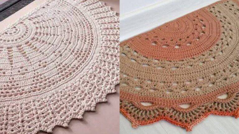 Decoração de Luxo com Tapetes de Crochê Meia Lua: Dicas, Inspirações e Passo a Passo