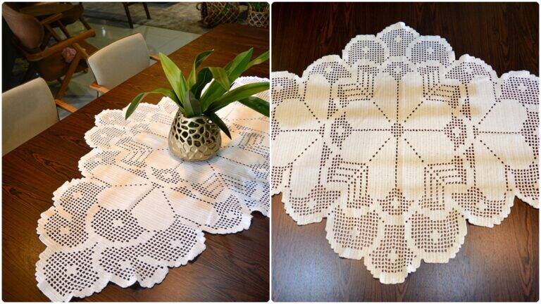 Trilho de Mesa em Crochê Sonho: Projeto Lindo para Iniciantes!