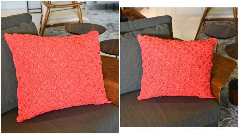 Almofada de Crochê Coral: Crie Sua Linda Decoração!