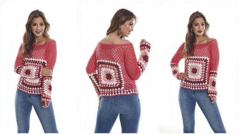 Blusa de Crochê Square Amora: Aprenda a Fazer a Sua!
