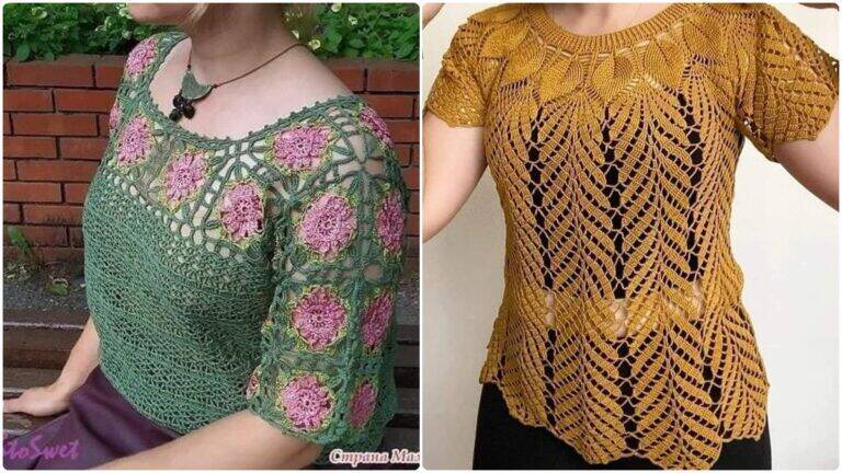 Ideias Lindíssimas de Blusas de Crochê com Gráficos!
