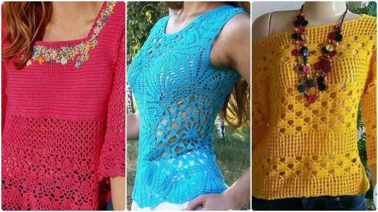 Blusas de Crochê: Peças Estilosas e Cheias de Charme para Você Criar!