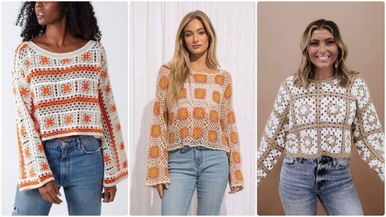 Crie as Mais Lindas e Estilosas Blusas de Crochê com Squares!