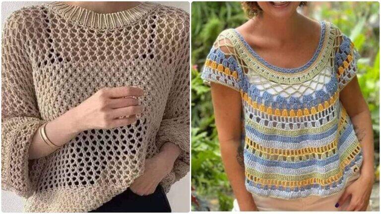 Blusas de Crochê com Gráficos: Peças Perfeitas para o Cotidiano!