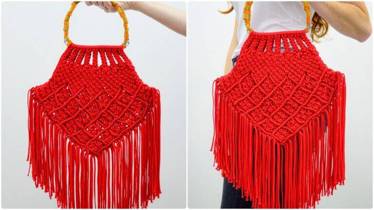 Bolsa de Crochê Náutico: Funcionalidade e Beleza!