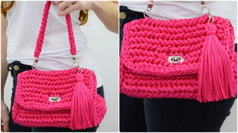 Bolsa de Crochê Náutico Pink: Como Fazer a Sua?