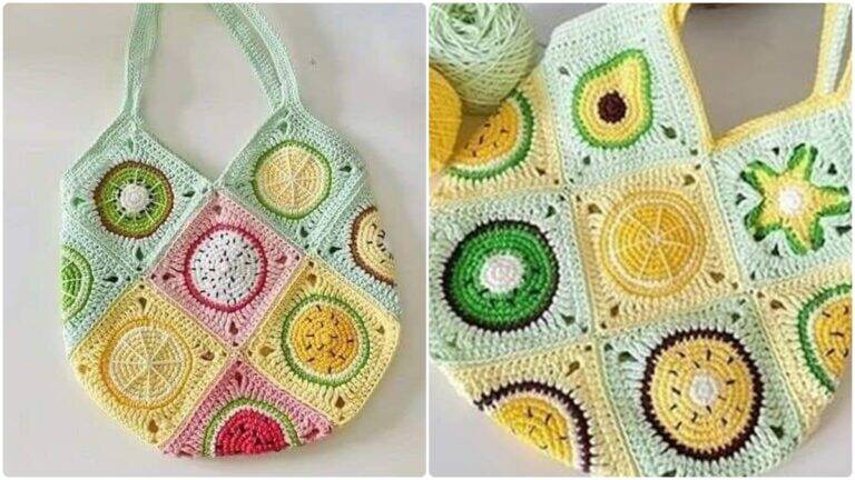 Bolsas de Crochê com Squares Lindos para Criar a Sua Peça!