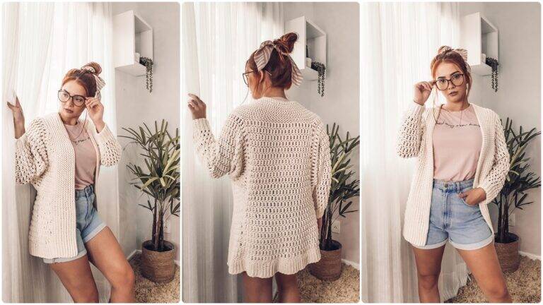 Cardigã de Crochê Barroco: Mais Elegância no Seu Look!