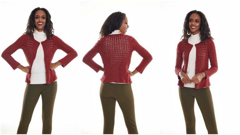 Cardigan de Crochê Canadá: Uma Peça Linda e Elegante!