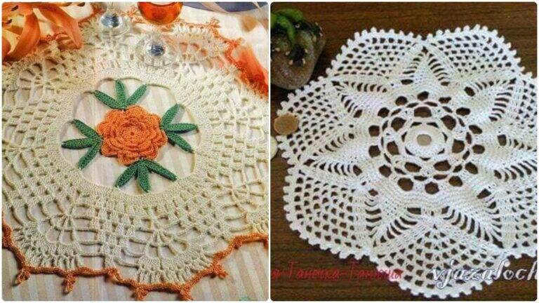 Os Mais Lindos Centros de Mesa em Crochê com Gráficos!