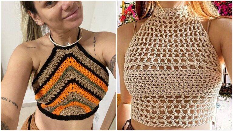 Charme Artesanal com Croppeds de Crochê: Peças Perfeitas para o Verão!