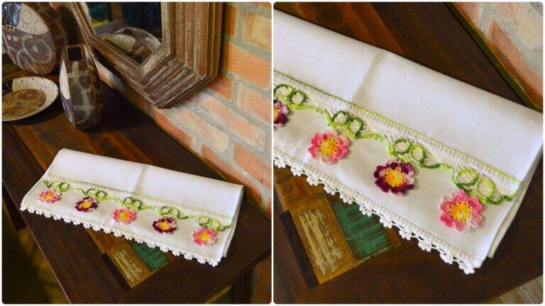 Pano de Prato em Crochê Floral: Guia Completo com Gráficos!