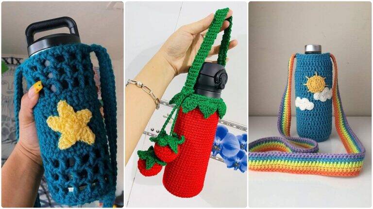 Porta Garrafas em Crochê: Charme e Fofura com Peças Lindas!