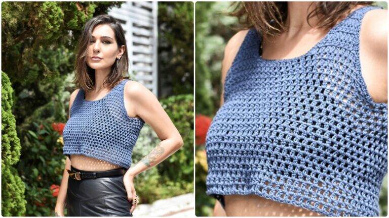 Regata de Crochê Charme: Modelo Leve e Fresco para o Verão!