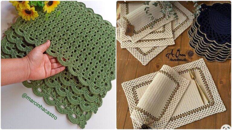 Aprenda a Criar Sousplats de Crochê Quadrados para a Sua Mesa!