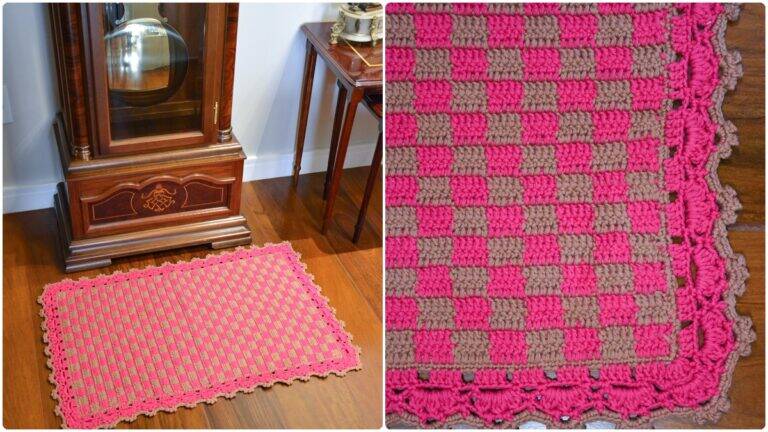 Tapete de Crochê Xadrez: Um Projeto Lindo e Chamativo!