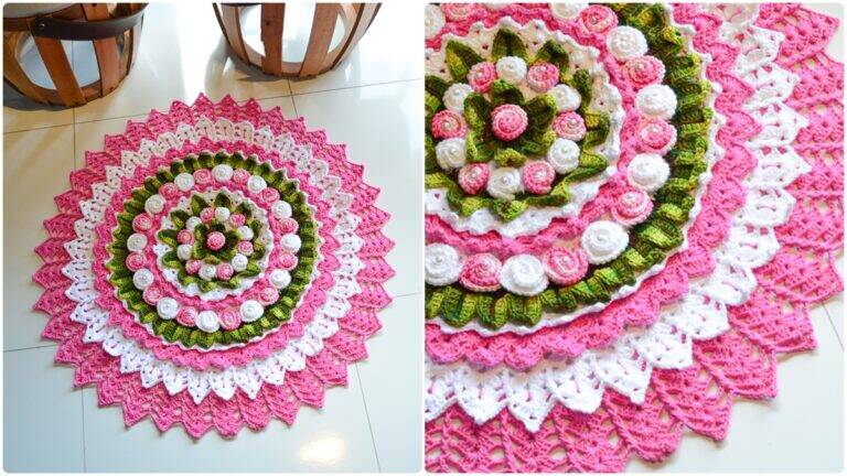 Tapete de Crochê Mantra Flores: Peça Linda e Chamativa!