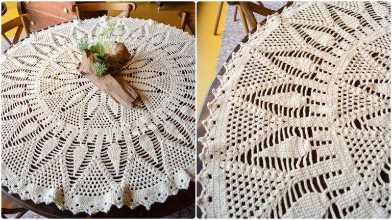 Toalha de Mesa em Crochê Redondo: Aprenda a Fazer a Sua!