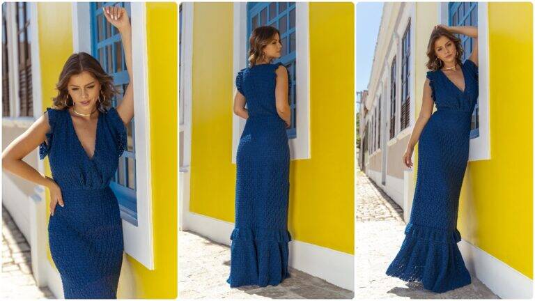Vestido de Crochê Marine: A Peça Mais Linda Que Você Verá Hoje!