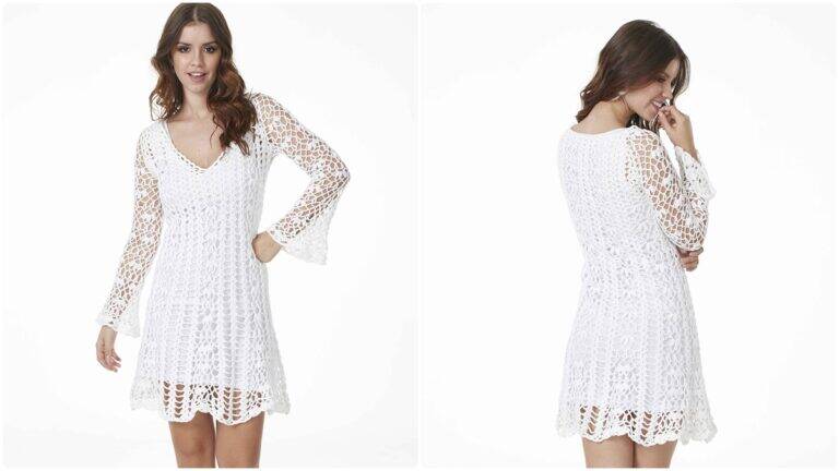 Vestido de Crochê Sofia: Uma Peça Linda e Charmosa!