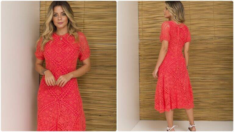 Vestido de Crochê Primavera: Uma Peça Linda e Charmosa!