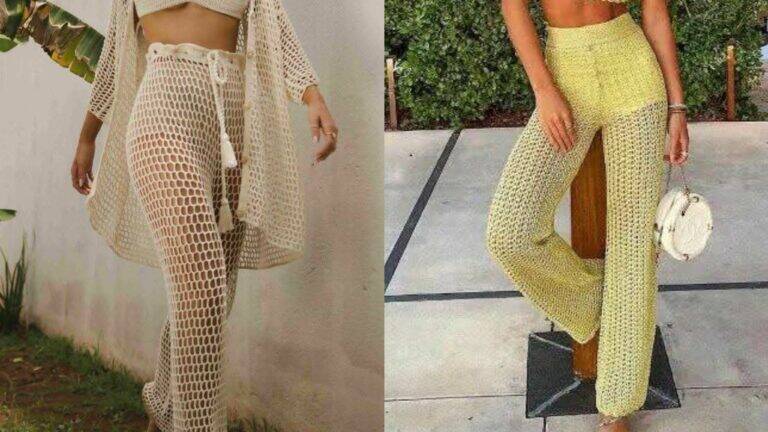 Luxo e Delicadeza: A Beleza das Calças de Crochê no Mundo da Moda