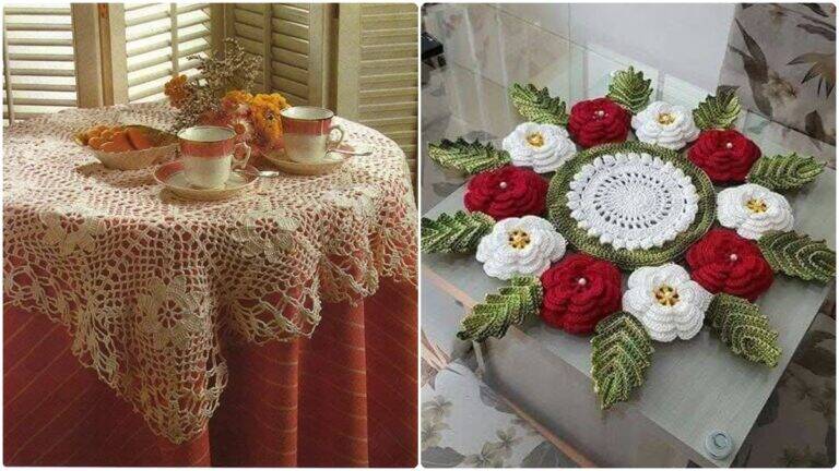 20 Centros de Mesa em Crochê com Gráficos: Decoração Atemporal!