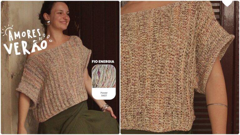 Blusa de Crochê Baru: Uma Peça Leve e Elegante!
