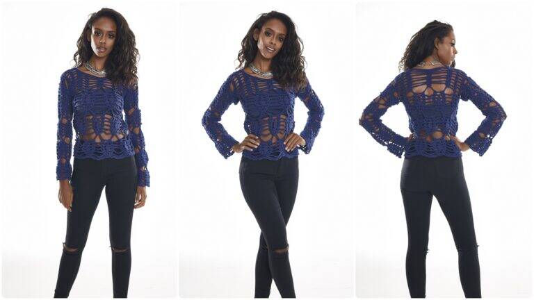 Blusa de Crochê Azul Bic: Guia Completo para Iniciantes!