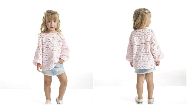 Blusa de Crochê Infantil Lara: Peça Fofa e Estilosa!
