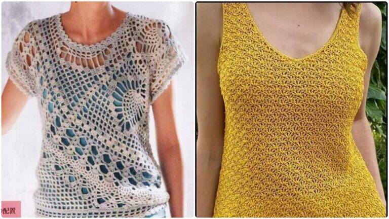 15 Blusas de Crochê Lindíssimas com Charme Atemporal!