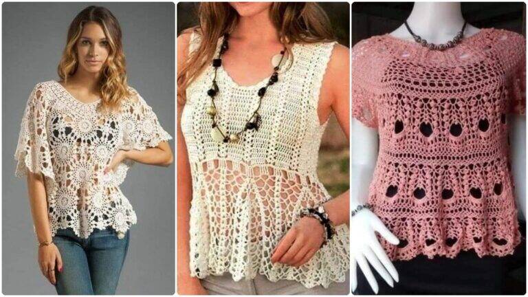 Blusas de Crochê Lindas e Leves para Usar no Verão!
