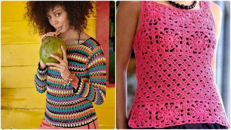 Blusas de Crochê com Cores Lindas que Chamam Atenção!