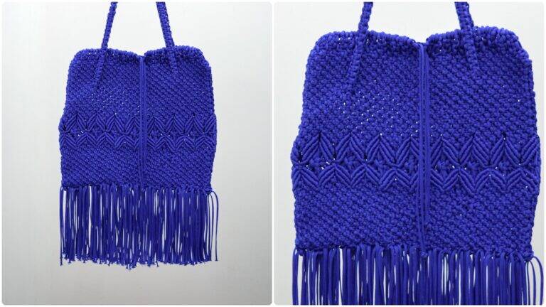 Bolsa de Macramê Azul: Aprenda a Fazer Essa Peça Linda!