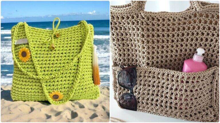 Veja Peças com Charme Atemporal: Lindas Bolsas de Crochê!
