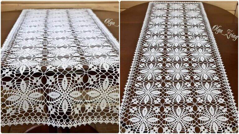 17 Caminhos de Mesa e Centros de Mesa em Crochê com Gráficos!