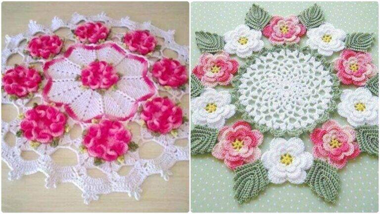 Veja 15 Centros de Mesa em Crochê Floral com Gráficos para Sua Decoração!
