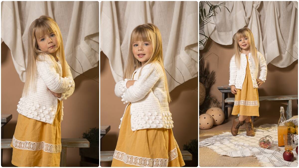 Casaco de Crochê Infantil Branco: Crie Modelo Lindo e Charmoso!