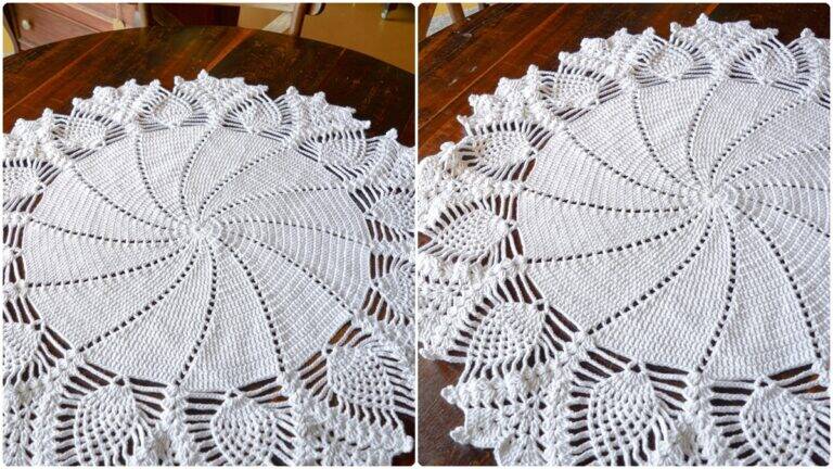 Centro de Mesa em Crochê Nevado: Elegância para Decorar!