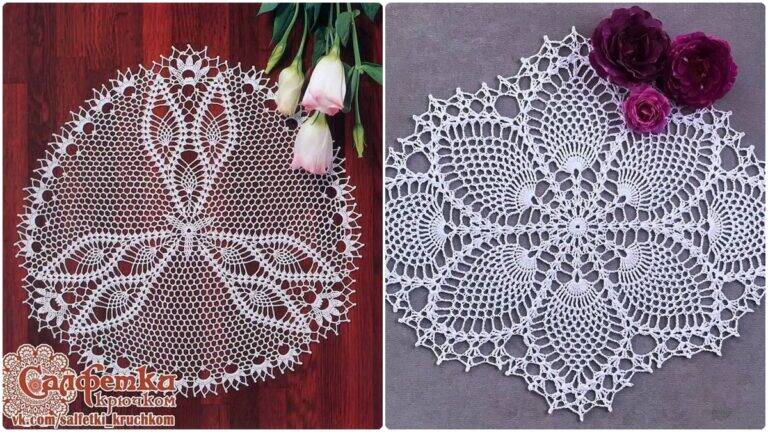 Gráficos de Centros de Mesa em Crochê para Copiar: Peças Lindas e Elegantes!
