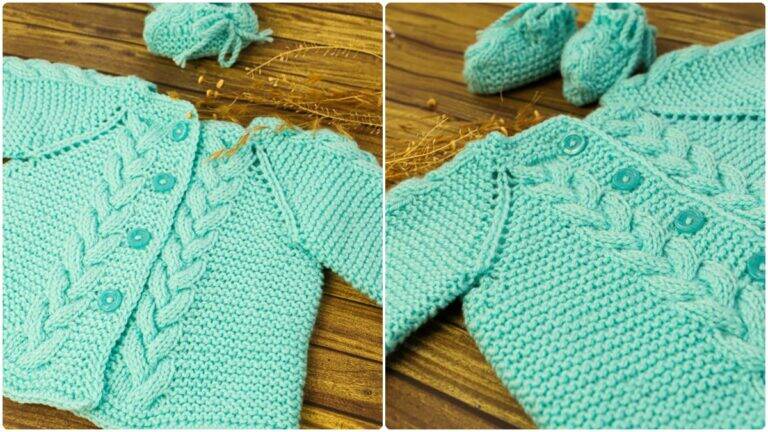 Conjunto de Tricô Infantil Oceano: Seu Bebê Mais Fofo!