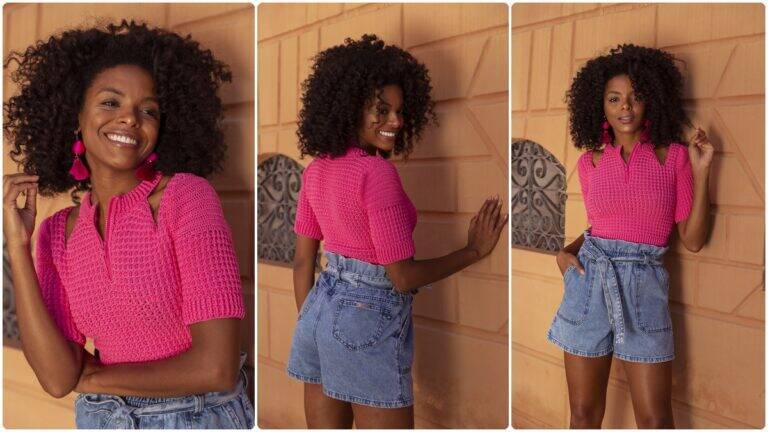 Cropped de Crochê Gália: Uma Peça Linda e Estilosa!