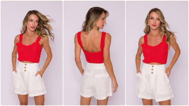 Cropped de Crochê Maçã: Um Modelo Lindo e Estiloso!
