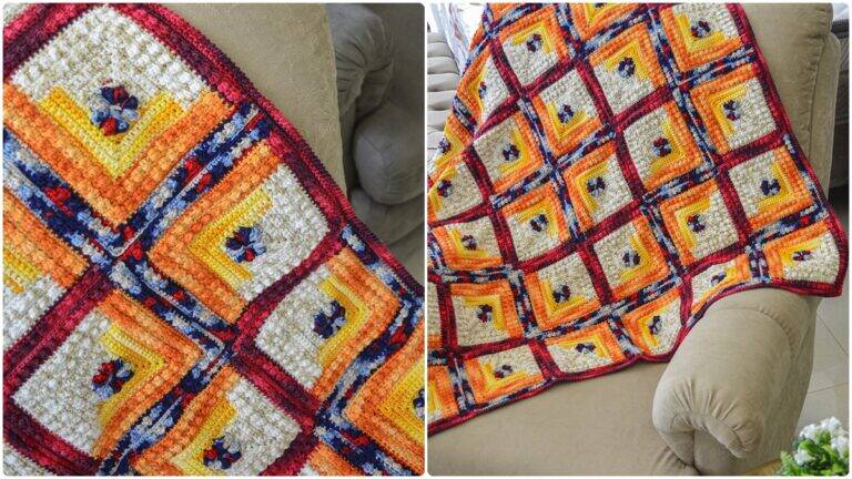 Manta de Crochê Sherazade: Crie Conforto na Decoração!
