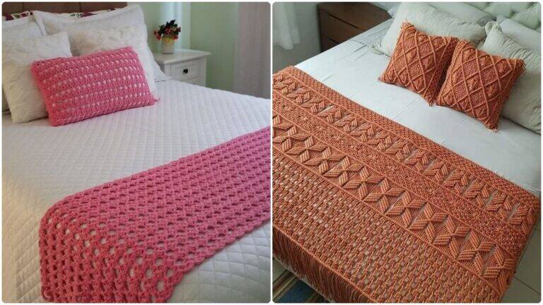 Descubra Peseiras de Crochê de Luxo para Transformar Sua Cama com Elegância!