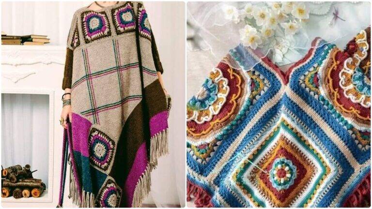 Peças Atemporais e Elegantes: Conheça Lindos Ponchos de Crochê!