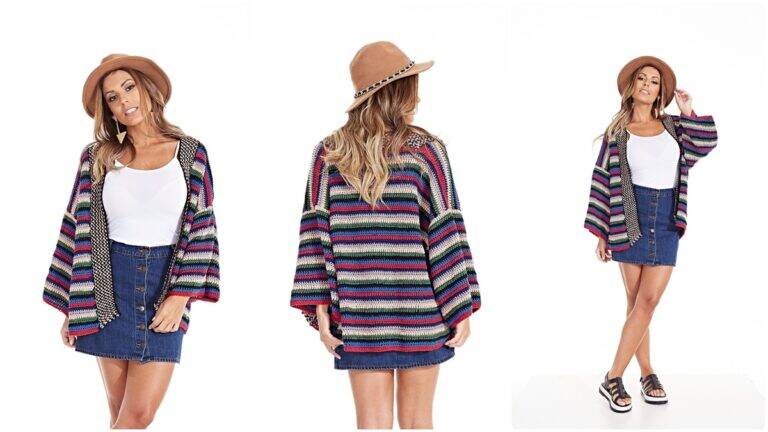 Quimono de Crochê Anne: Modelo Lindo e Elegante!