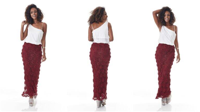 Saia de Crochê com Motivos: Um Modelo Elegante e Charmoso!