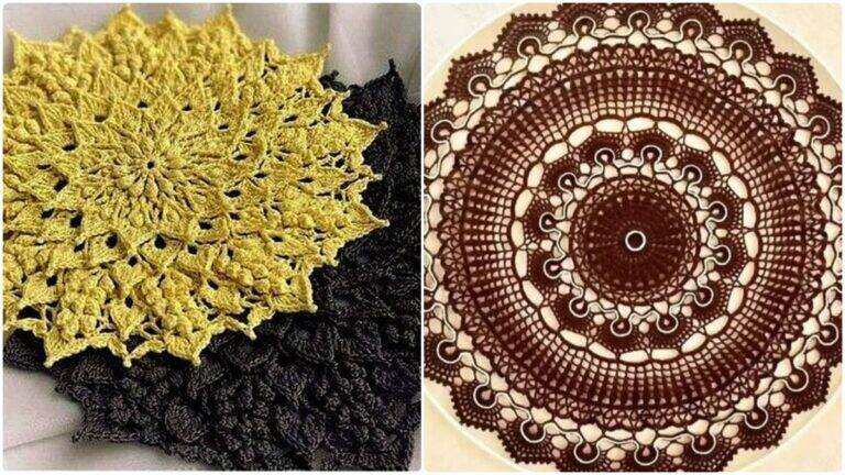 Sousplats de Crochê Lindos que Adicionam Charme e Elegância a Mesa!