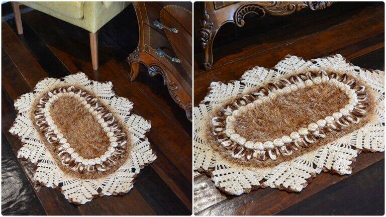 Tapete de Crochê Caravela: Peça Elegante para a Sua Decoração!